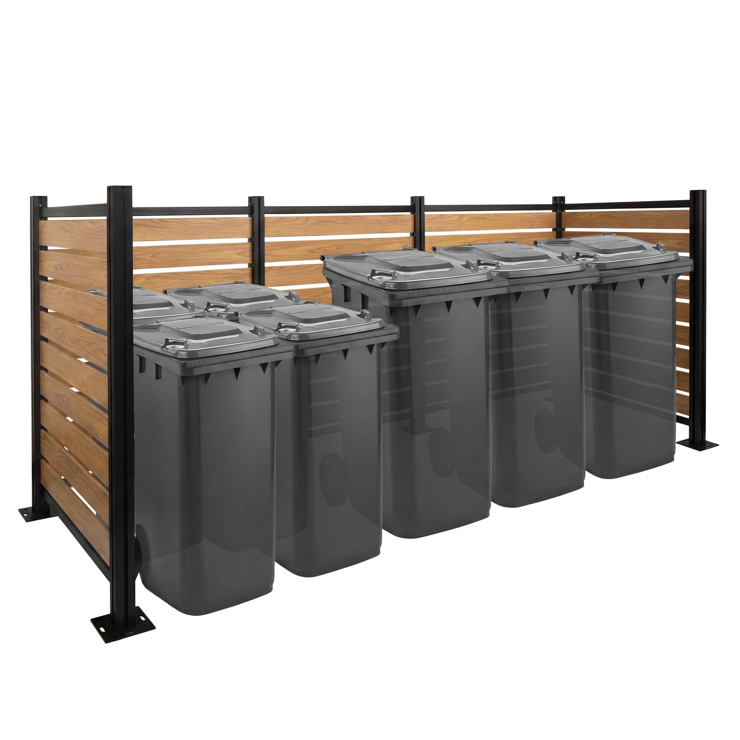 MCW Mülltonnenbox MCW-K57-4 (5 St), Beliebig erweiterbar, Einfache Montage (Stecksystem)