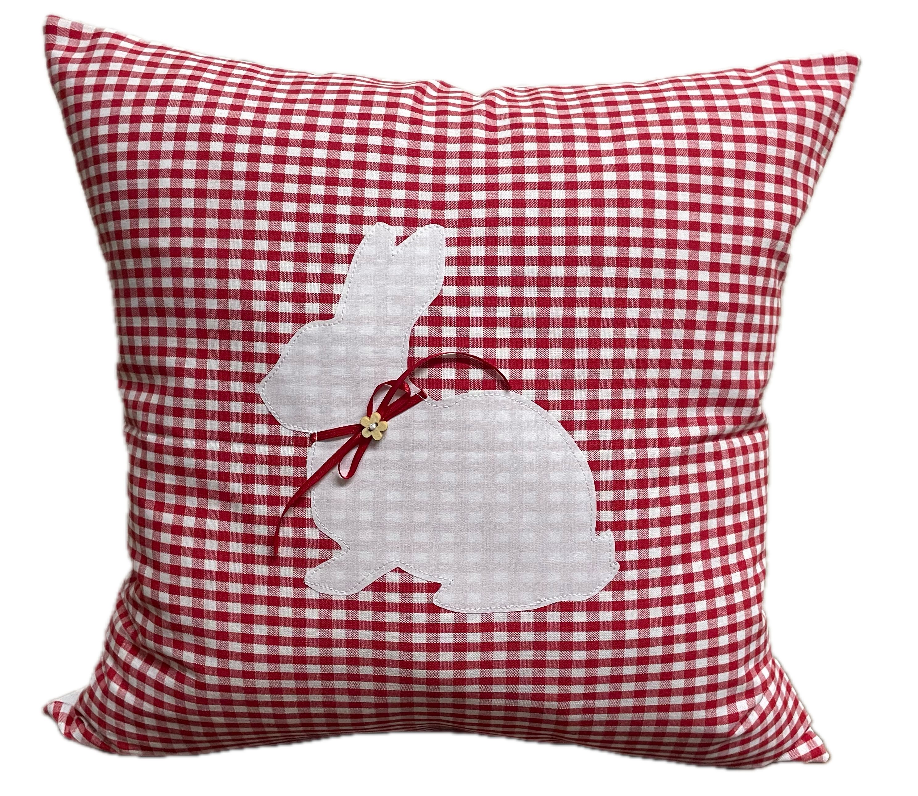Ammerkind Dekokissen Landhausstil Kissenbezug, *Ostern* rot/weiß kariert, 1 günstig online kaufen