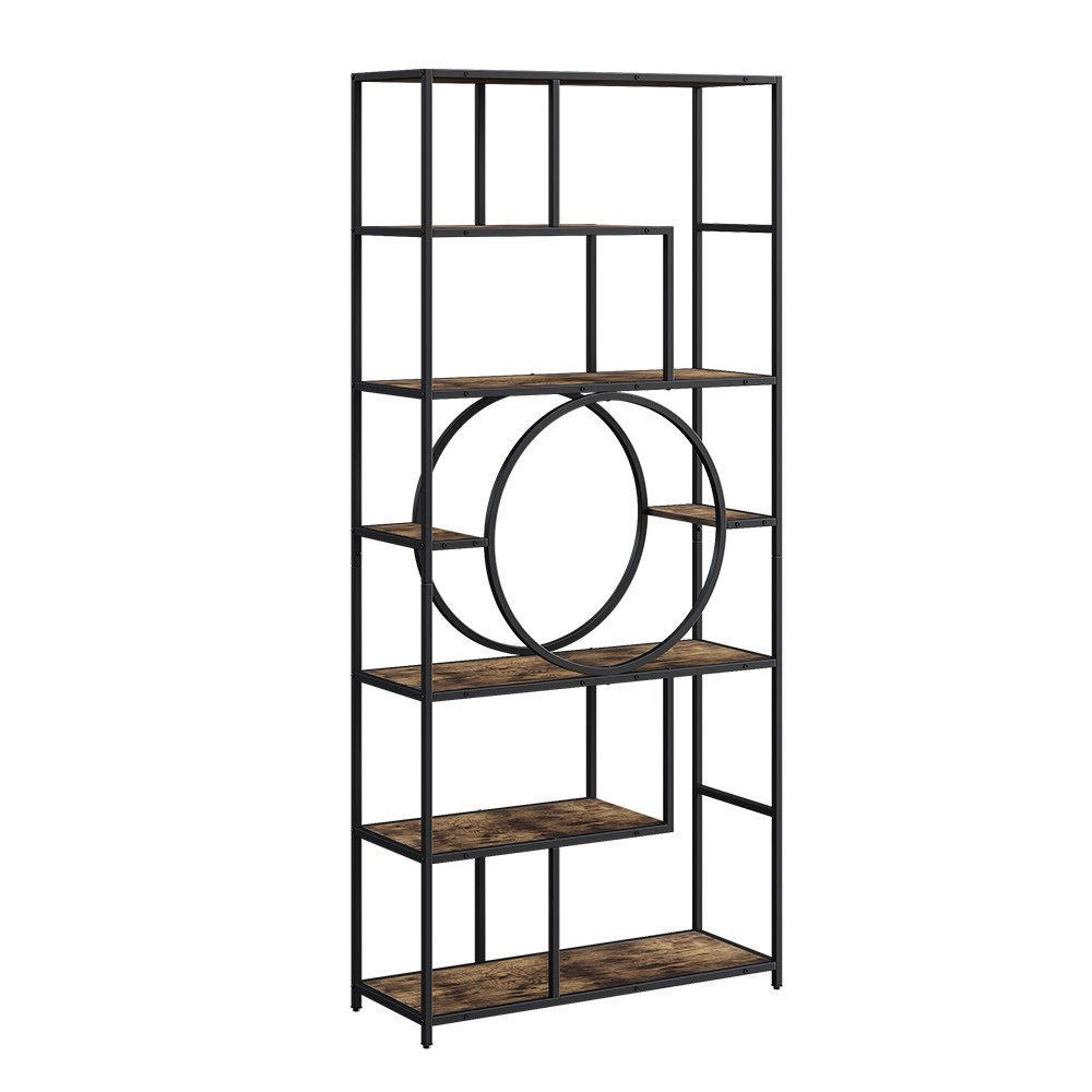 Vicco Raumteilerregal Fyrk, Schwarz/Antikholz, 80 x 180 cm günstig online kaufen