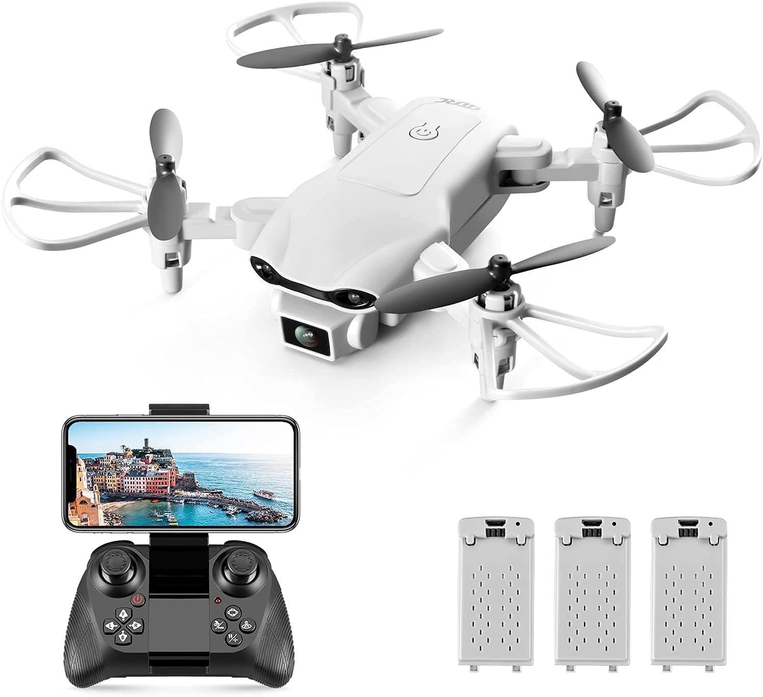 4DRC V9 Drohne für Kinder, RC Quadcopter mit HD WiFi FPV Kamera Drohne (720p, Unterstützt Höhe halten, Routenerstellung Headless-Modus Start/Landung)
