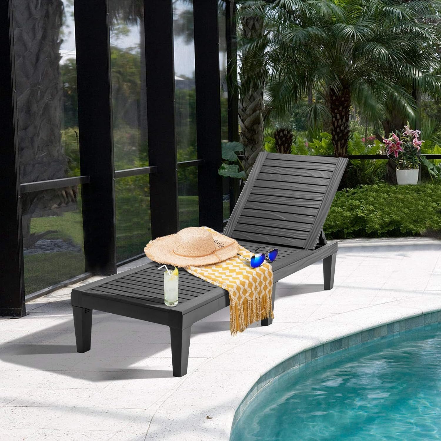 KOMFOTTEU Gartenliege Sonnenliege wetterfest, 180 kg günstig online kaufen