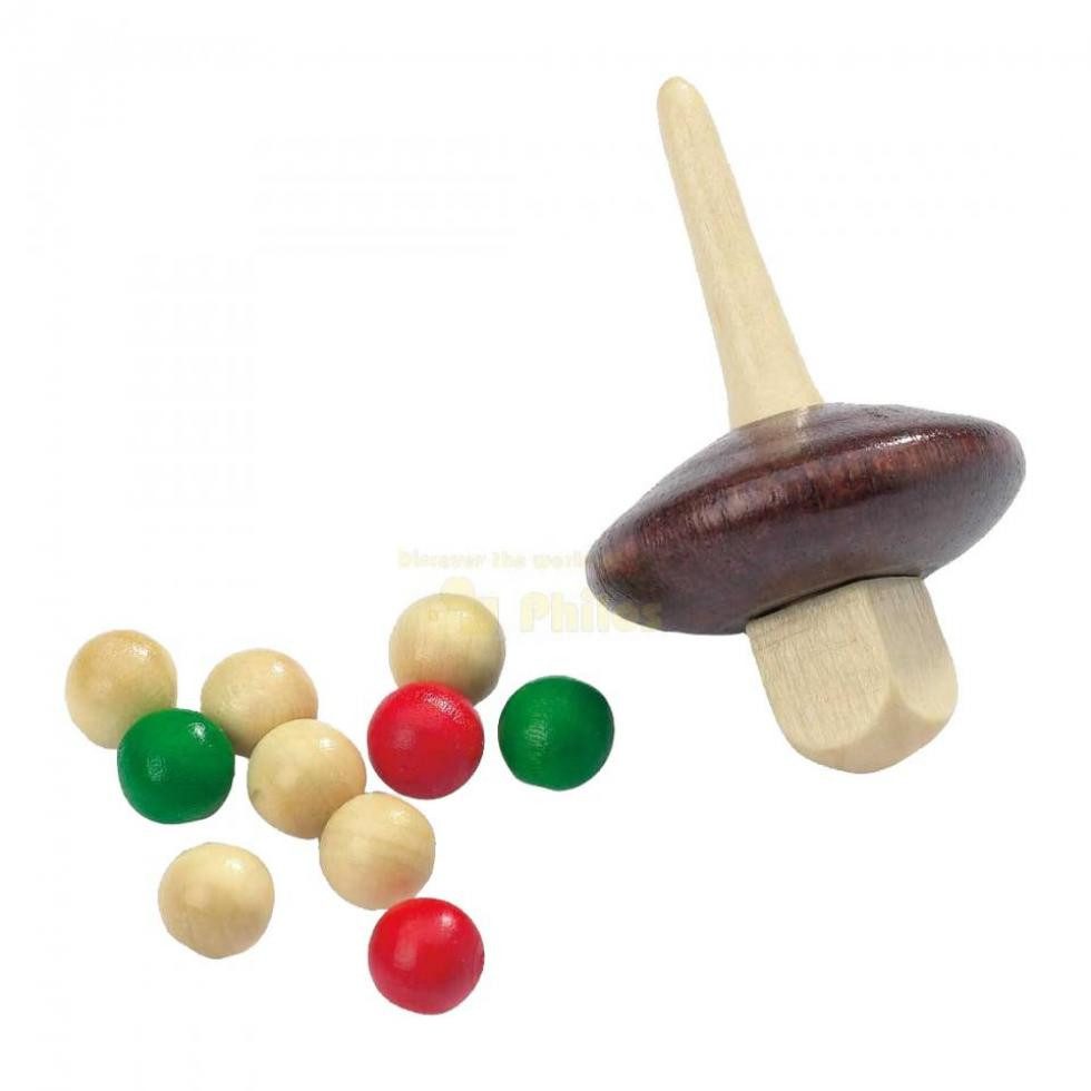 Philos Spiel, Ersatz-Set Tiroler Roulette - Holz - Kreisel und Kugeln