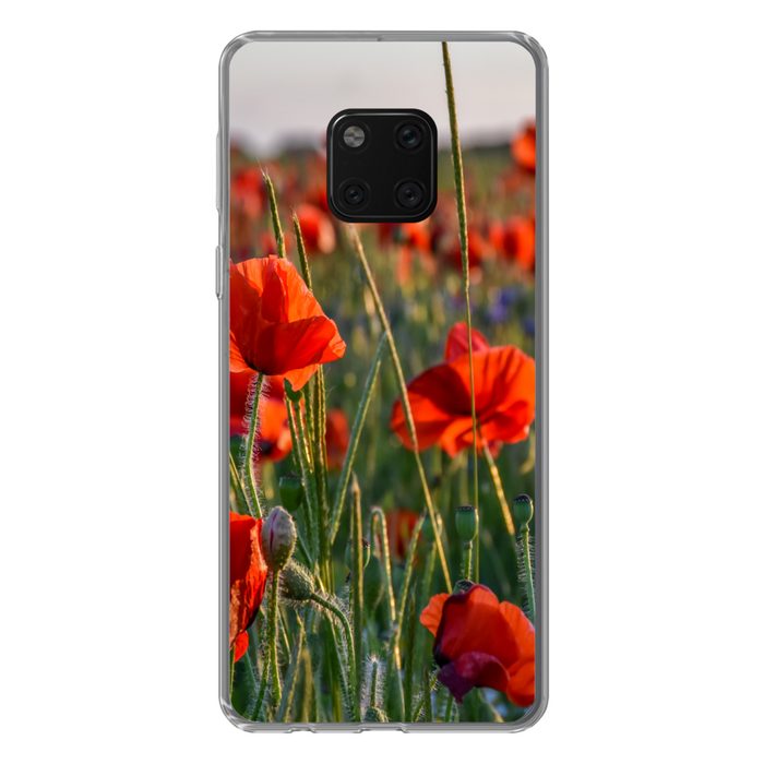 MuchoWow Handyhülle Blumen - Mohnblumen - Natur - Rot Handyhülle Huawei Mate 20 Pro Handy Case Silikon Bumper Case