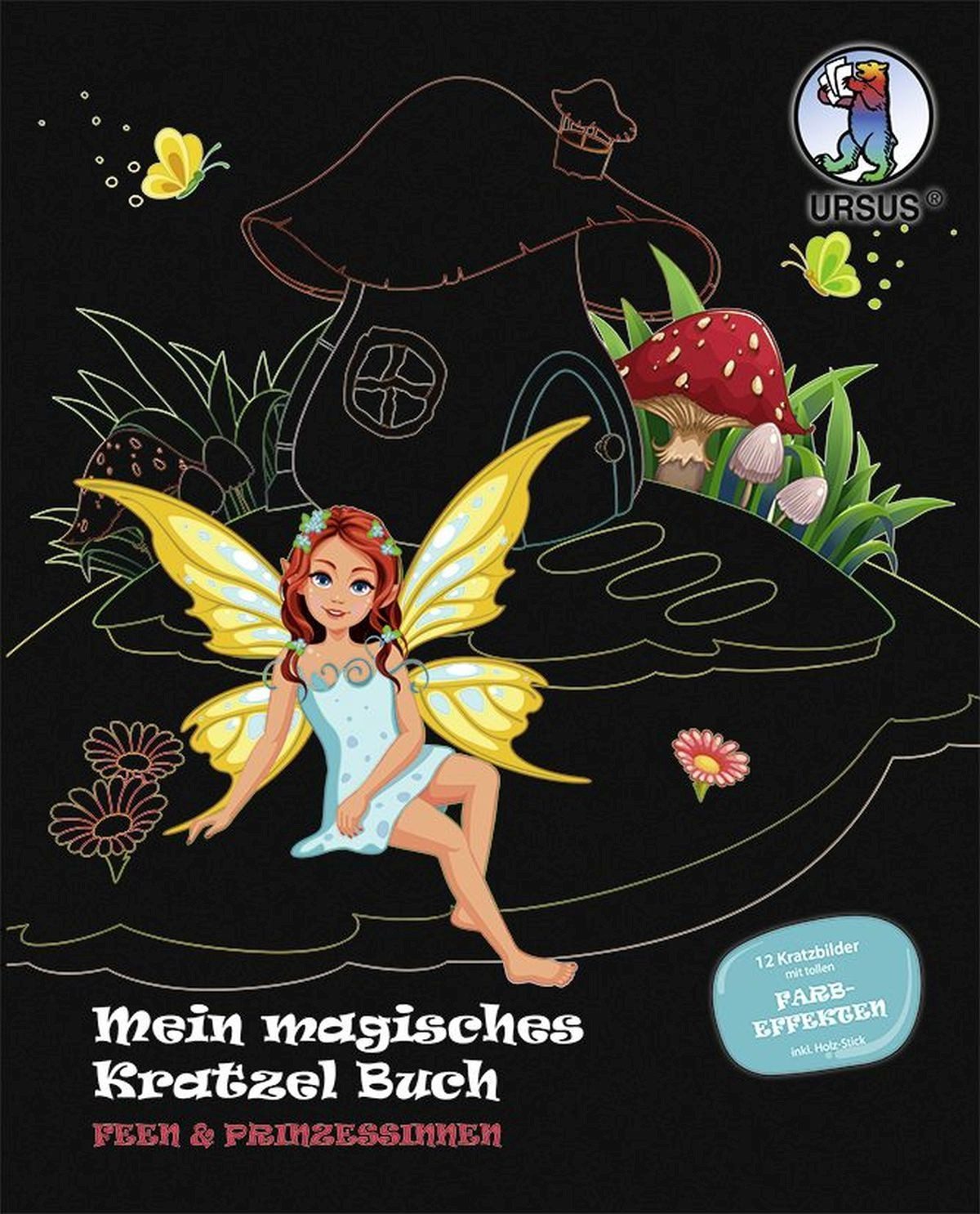Ursus - Ludwig Bähr Bastelfilz Mein magisches Kratzelbuch 'Feen & Prinzessinnen'