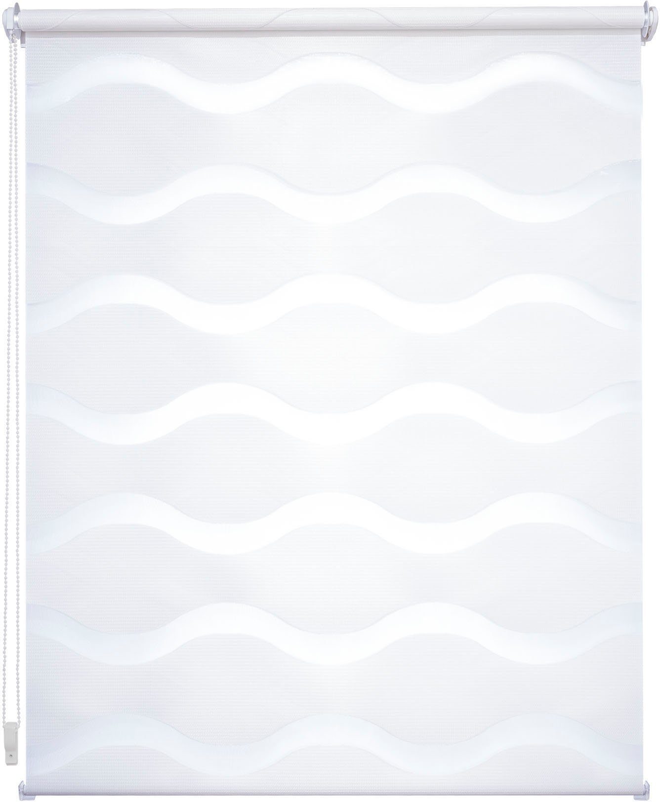 Doppelrollo Wave, Liedeco, Lichtschutz, ohne Bohren, freihängend, Klemmfix, Klemmfix-DUO-Rollo, Doppelrollo "Wave"