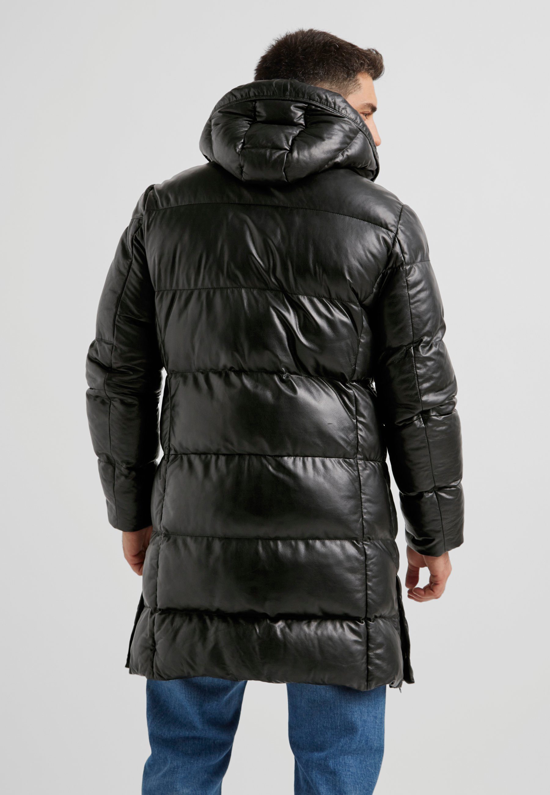 Milestone Ledermantel MSPiero gefüttert aus Lammleder mit abnehmbarer Kapuze