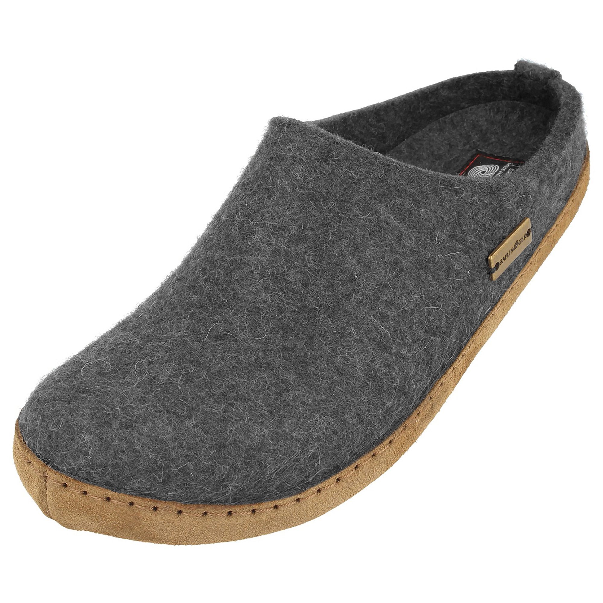 Emils Toffel Filzpantoffel Hausschuh mit Ledersohle Unisex Hausschuh