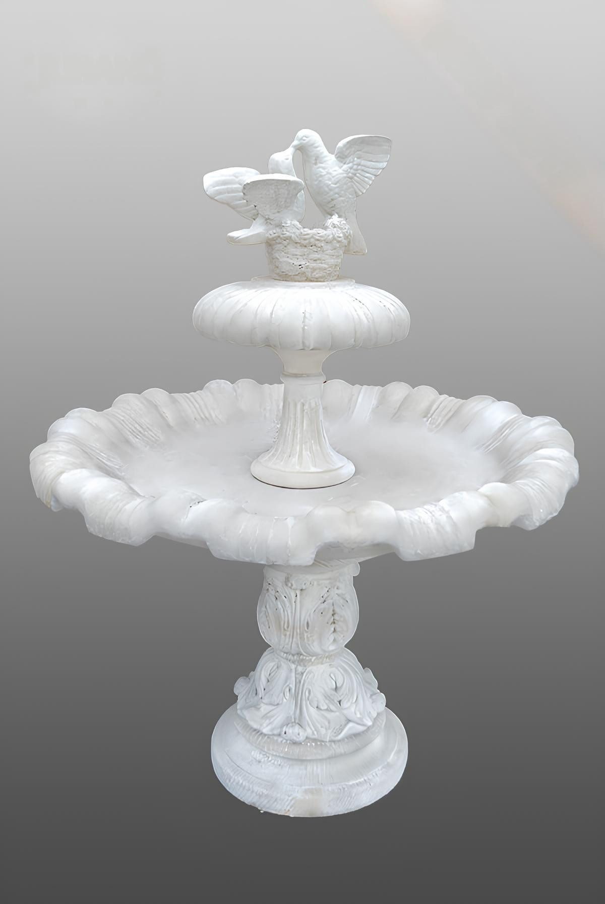 JVmoebel Gartenbrunnen Zierbrunnen aus Steinguss mit beruhigender Fontäne, (Artikel 1096), Made in Europa