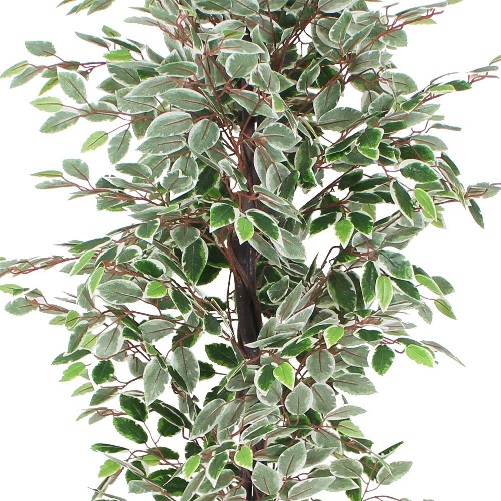 Kunstpflanze Künstlich Decovego Kunstpflanze Birkenfeige Baum Decovego, 180cm Benjamin Ficus Weißer