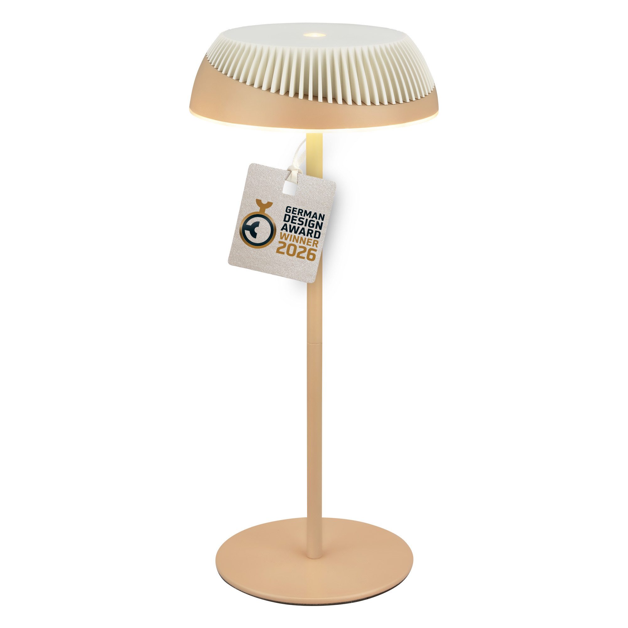 Briloner Leuchten LED Tischleuchte Tischlampe kabellos Akku USB-C Touch dimmbar Design Award, LED wechselbar, Warmweiß, 14x32 cm, Akku tauschbar, Indoor/Outdoor, Wohnzimmer, Flur, Balkon