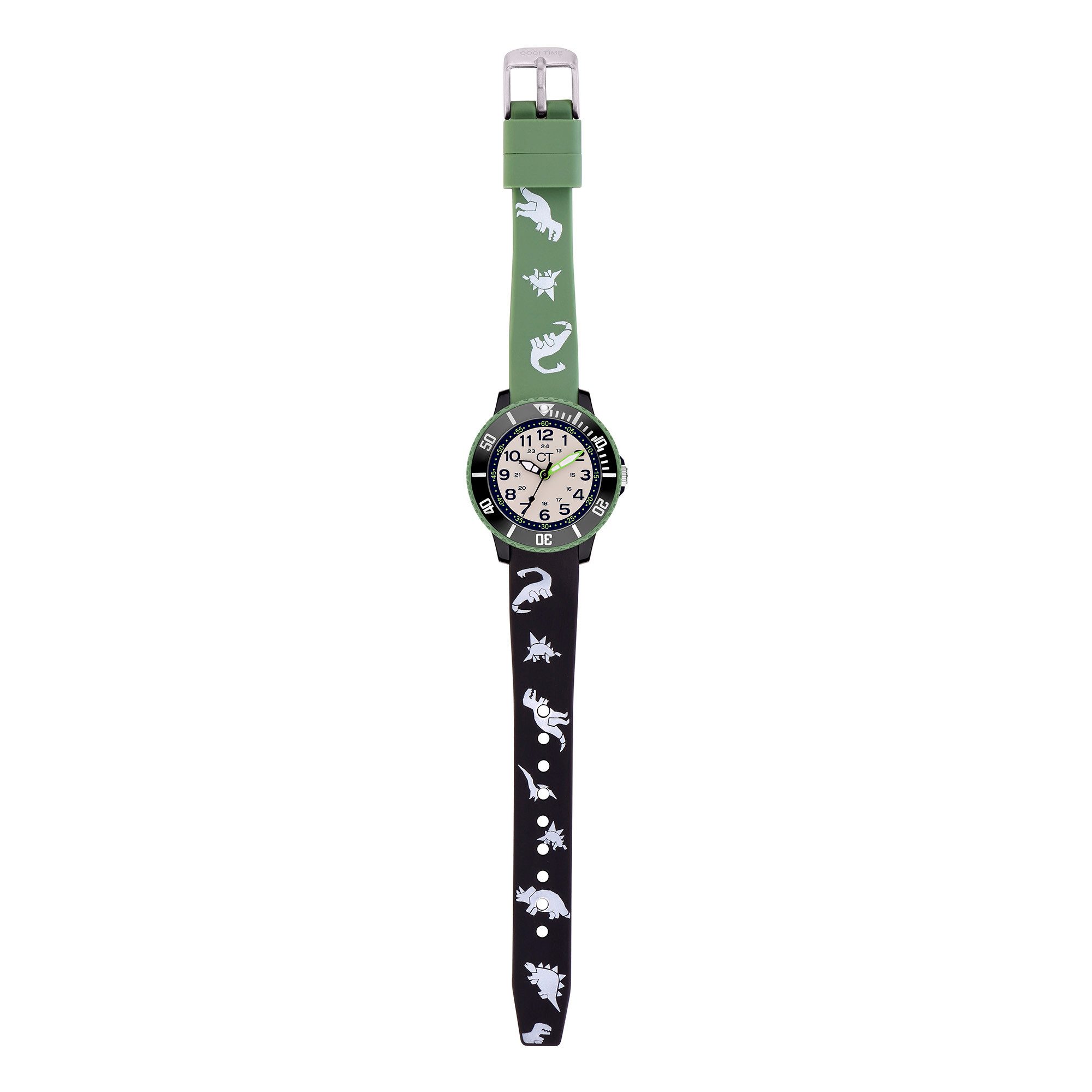 COOL TIME Quarzuhr The Cool New Dino CT-0057-PQ, Armbanduhr, Silikonarmband, Kinderuhr, Junge, analog