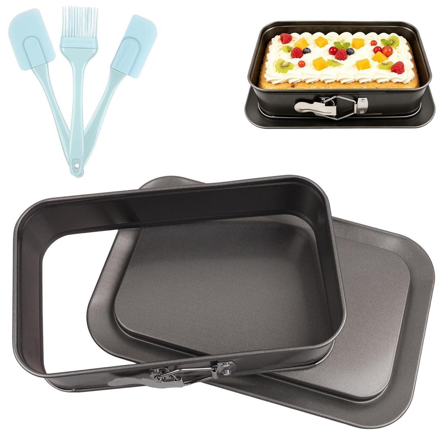 LuxusKollektion Springform Springform rechteckig 28x18cm Kohlenstoffstahl, (1-tlg)