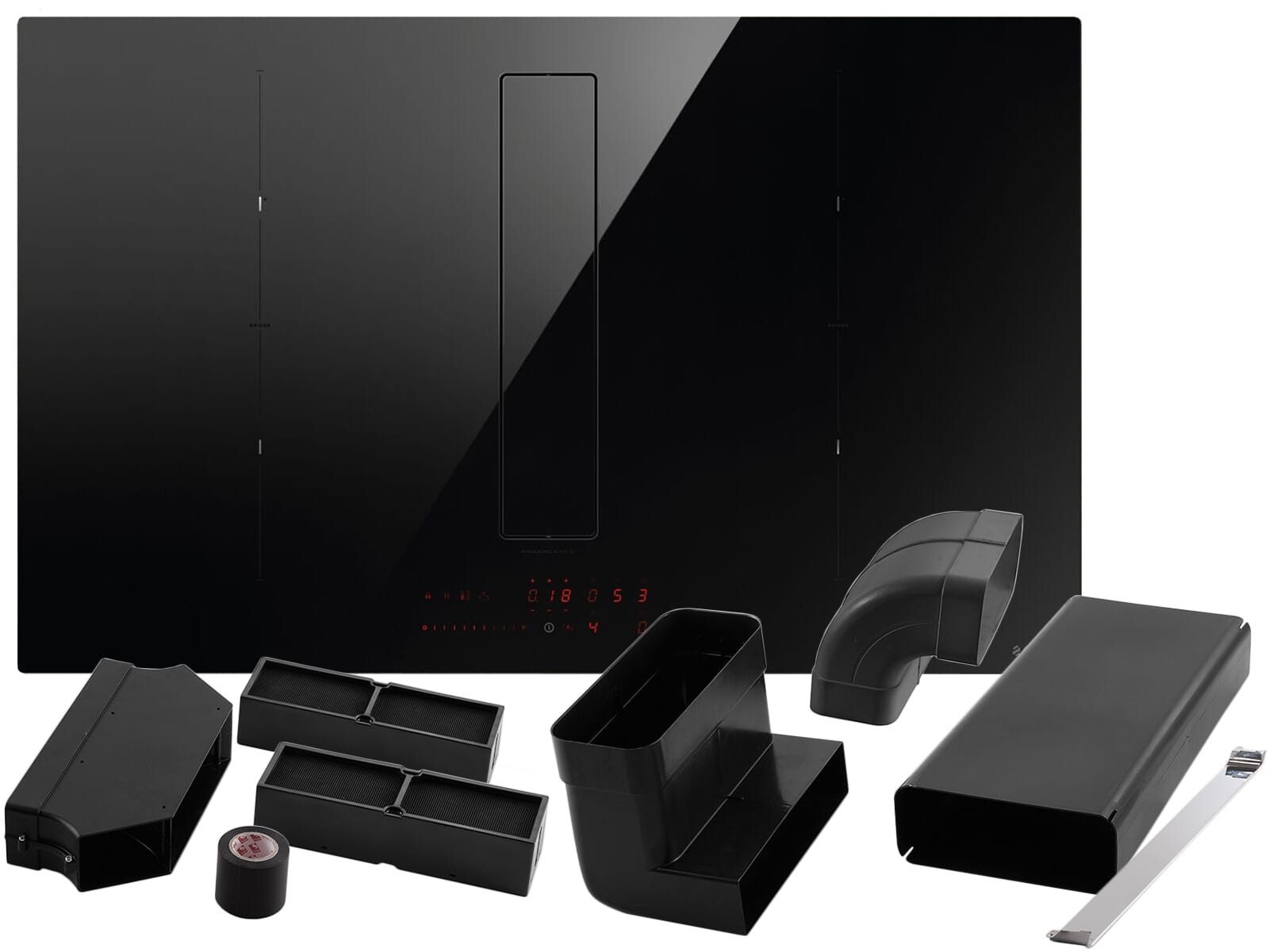 Elica Kochfeld mit Dunstabzug PRF0179476 + KIT0167756, Timer, TouchControl-Bedienung