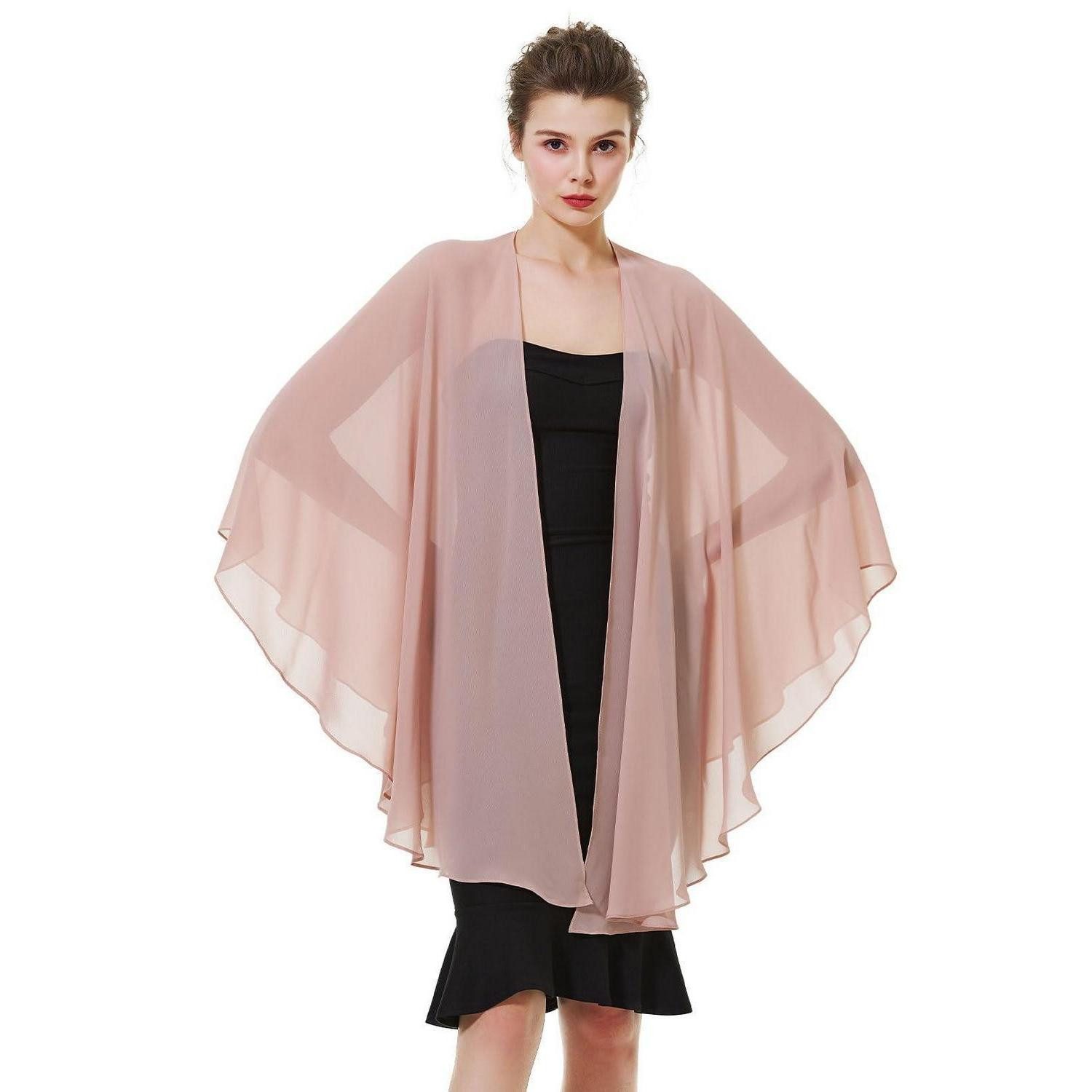 LuxusKollektion Chiffontuch Chiffon Stola Elegant Einheitsgröße Dusty Rose