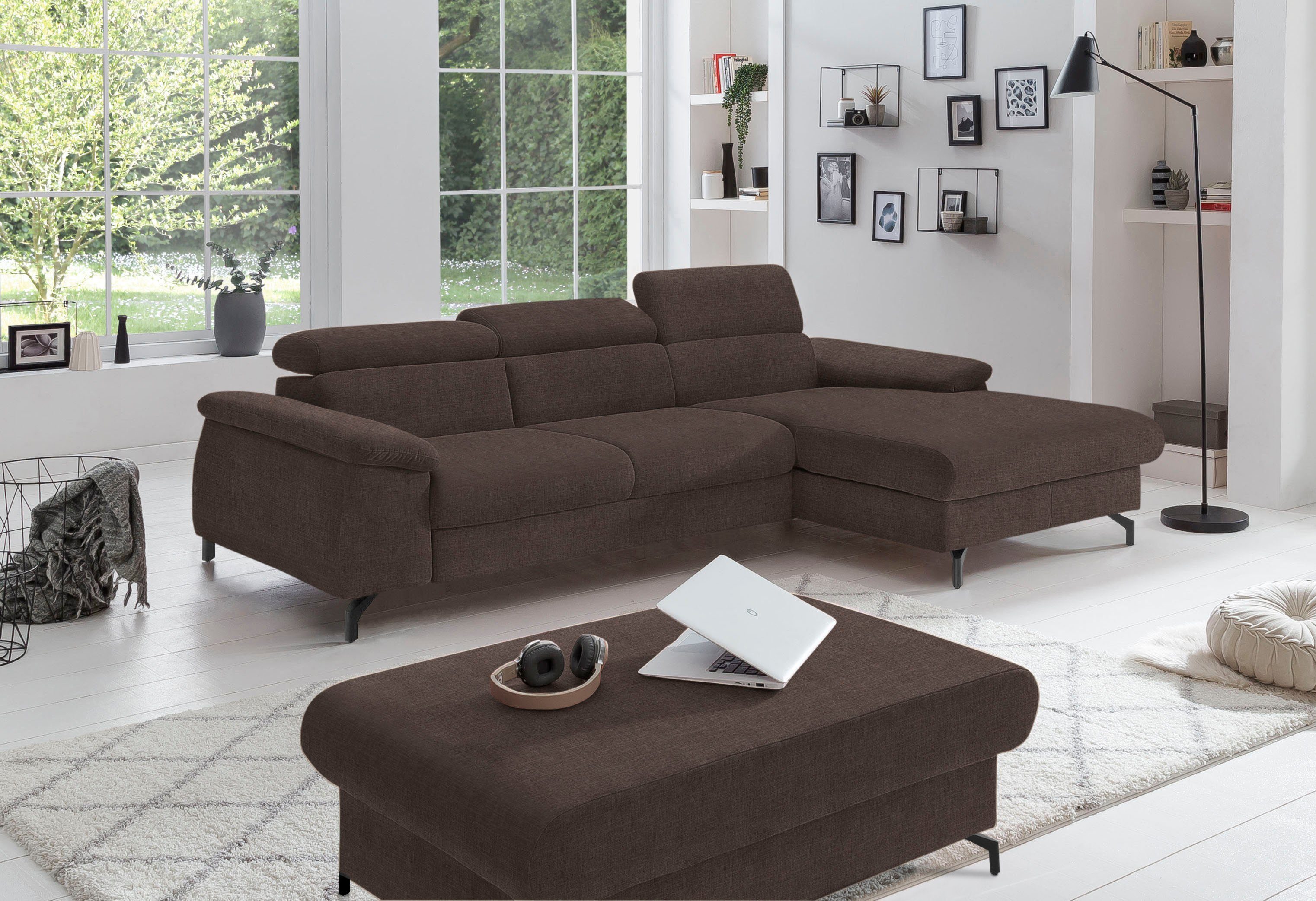 COTTA Ecksofa "Komaris L-Form", mit Kopfteilverstellung, wahlweise mit Bett günstig online kaufen
