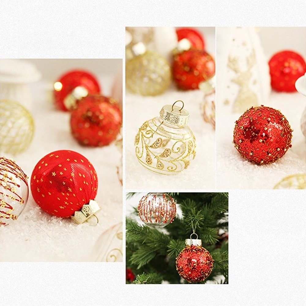 Dekorative Weihnachtsbaumkugel Schöne (25 Für Mehrweg Set Weihnachtskugeln, St), Dekoratvie, Weihnachtsdeko Christbaumkugeln Weihnachtlichen Gold Bruchsicher Partys