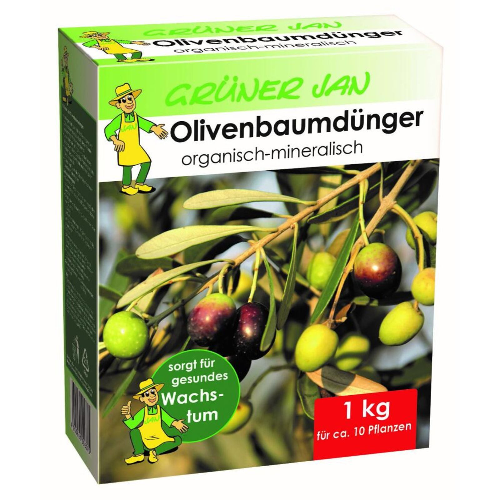 BURI Pflanzendünger GJ Olivenbaumdünger 1kg – 10er Pack, Langzeitdünger für Oliven