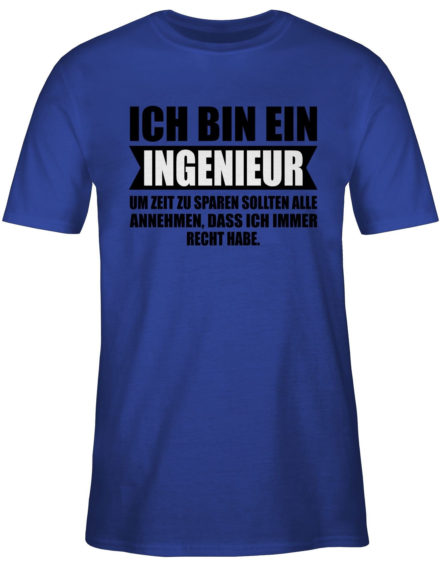 Geschenke Royalblau Ingenieur T-Shirt Job und Shirtracer Ich 03 bin Beruf