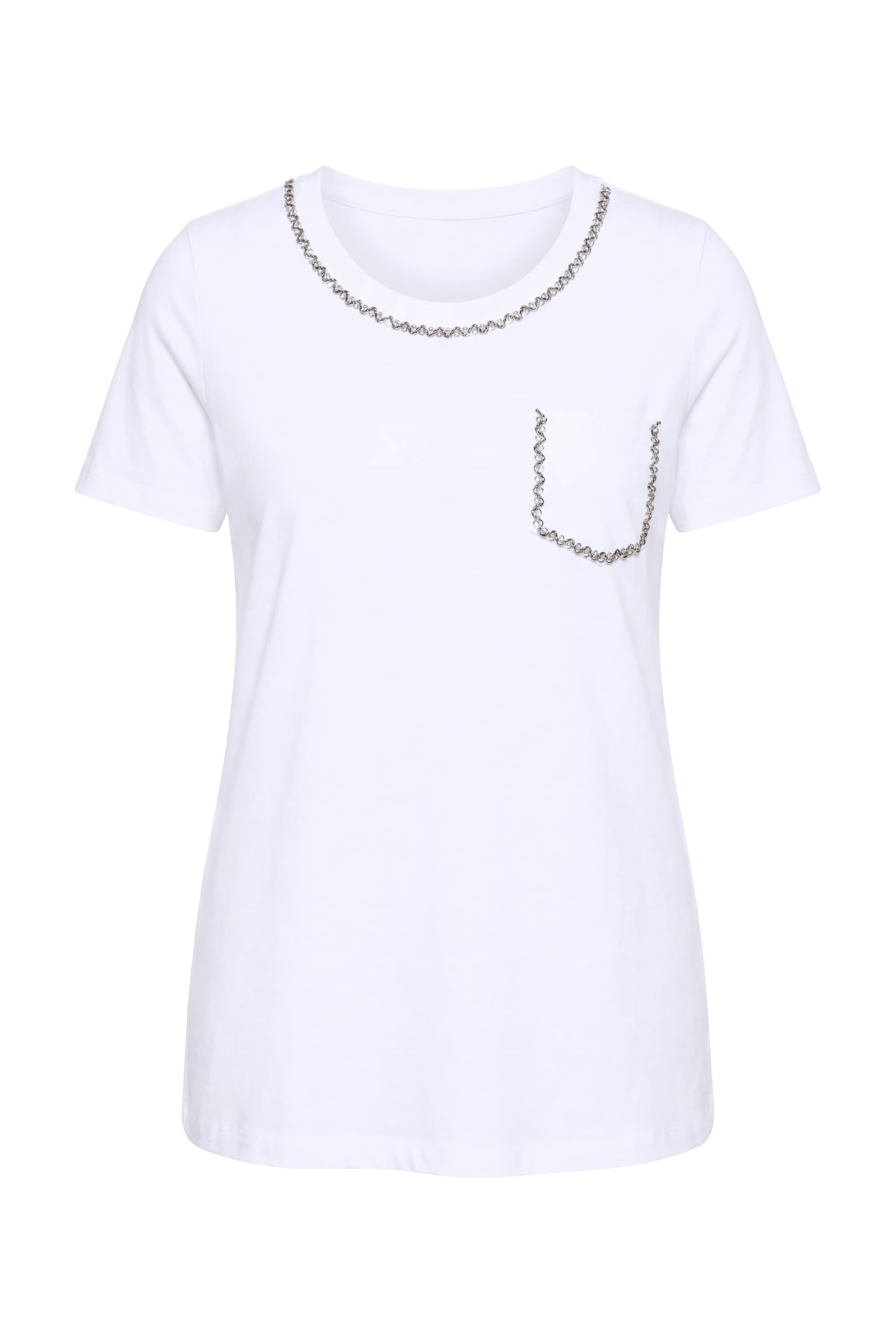 MIAMODA T-Shirt T-Shirt bequeme Passform Zierketten