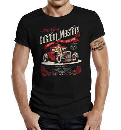 GASOLINE BANDIT® T-Shirt für Classic US Car Fans: Hot Rod Custom Masters Shop