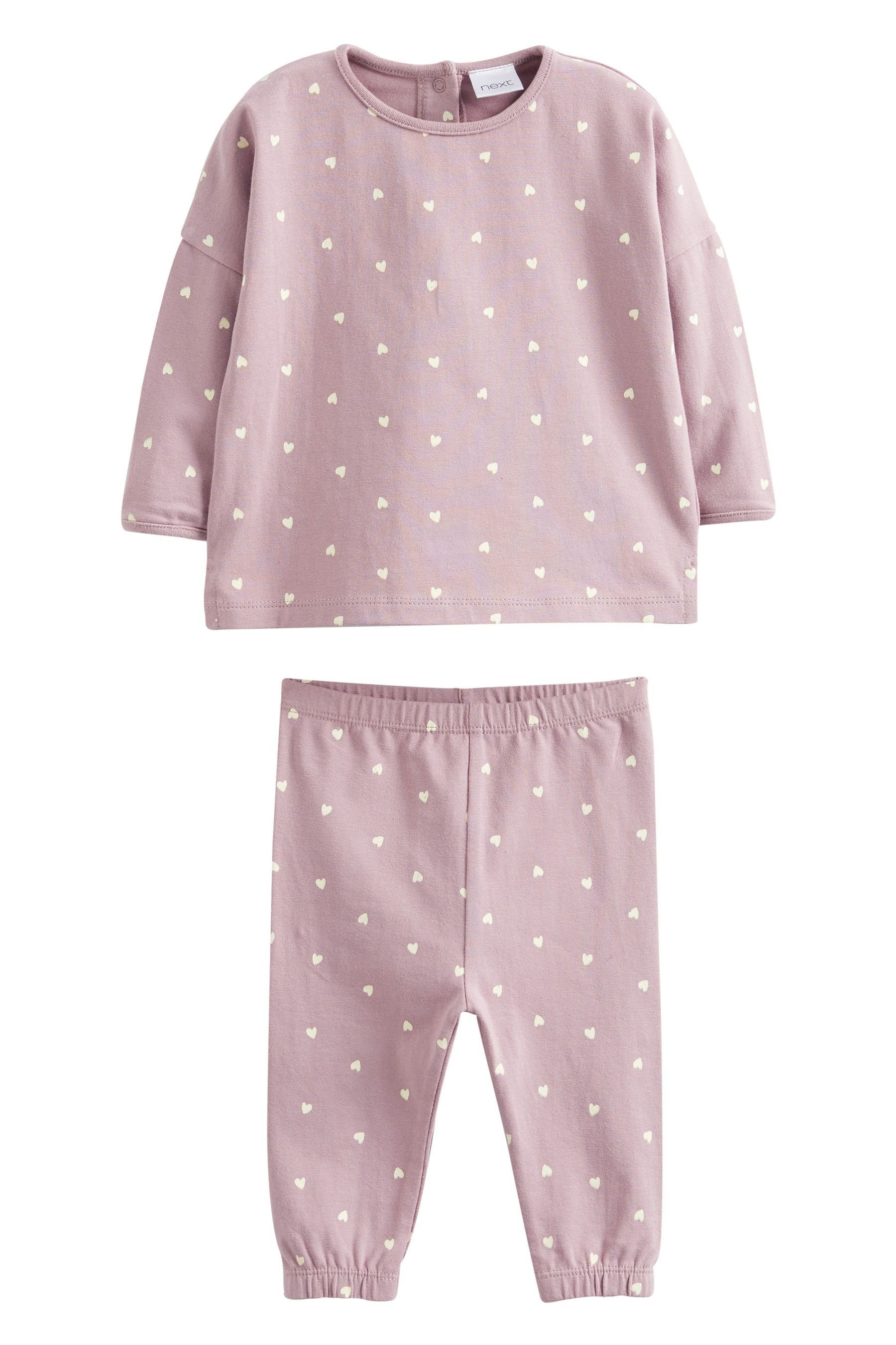 (6-tlg) Pink Stripe Leggings Baby-Set & T-Shirts Shirt Next Leggings im 6-teiligen und