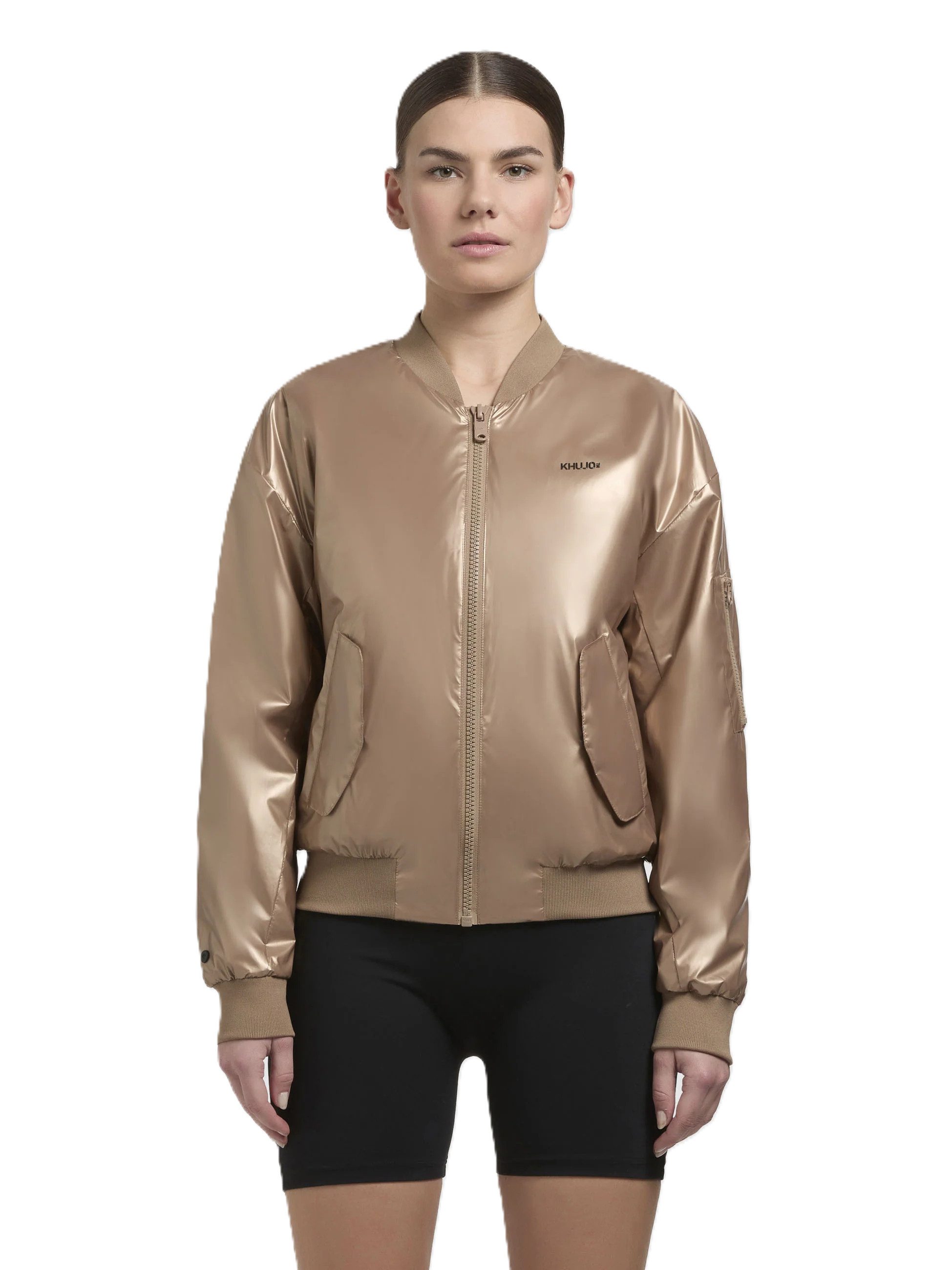 khujo Blouson - Bomberjacke im Metallic Look - ANEO Glamour Jacket - Clubstyle by Khujo