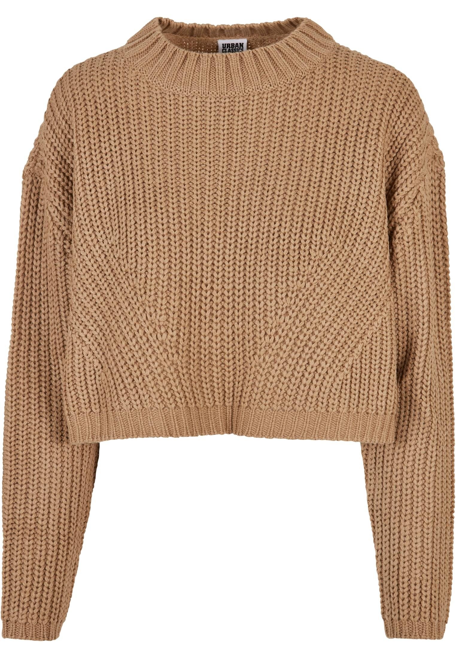 Ladies Wide Sweater (1-tlg) Kapuzenpullover URBAN Oversize Damen CLASSICS unionbeige