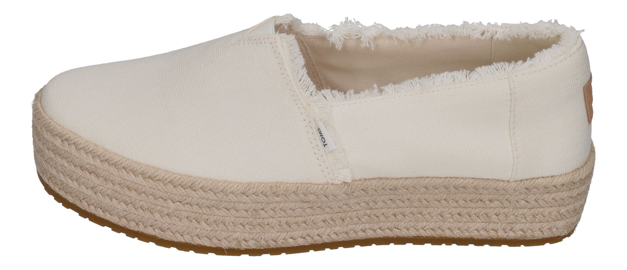 TOMS VALENCIA Espadrille White Canvas Fray – Bild 2 von 5