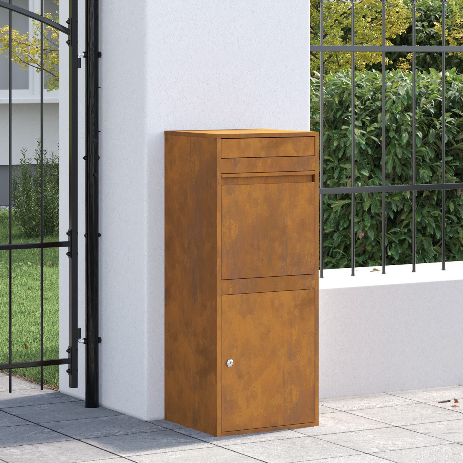vidaXL Briefkasten Paketdrop-Box Rostig 41 x günstig online kaufen