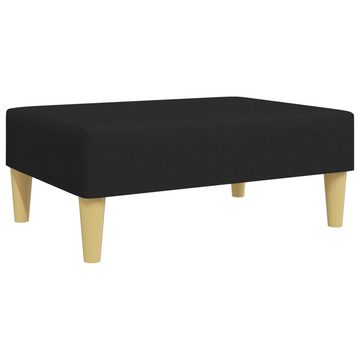 vidaXL Sofa Schlafsofa 2-Sitzer mit Fußhocker Schwarz Stoff