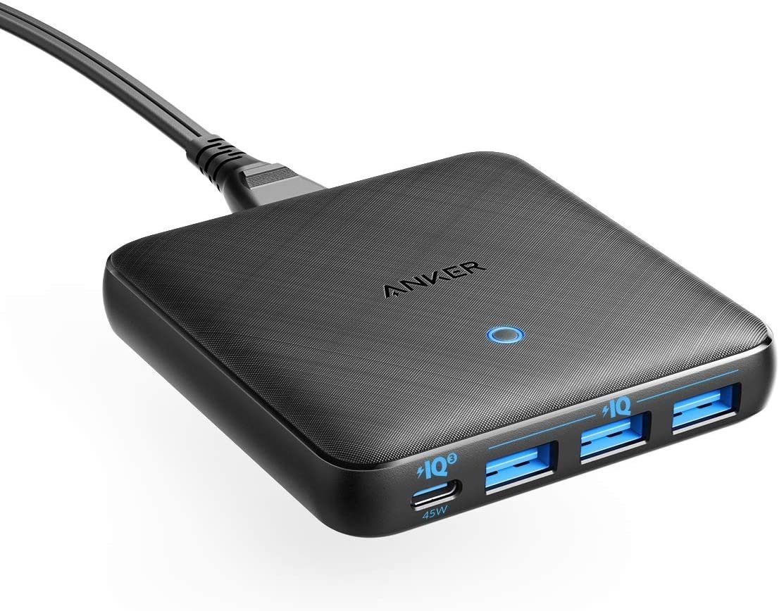 Anker PowerPort Atom III Slim, GaN Schnellladenetzteil USB-Ladegerät (65W 4-Port PIQ 3.0)