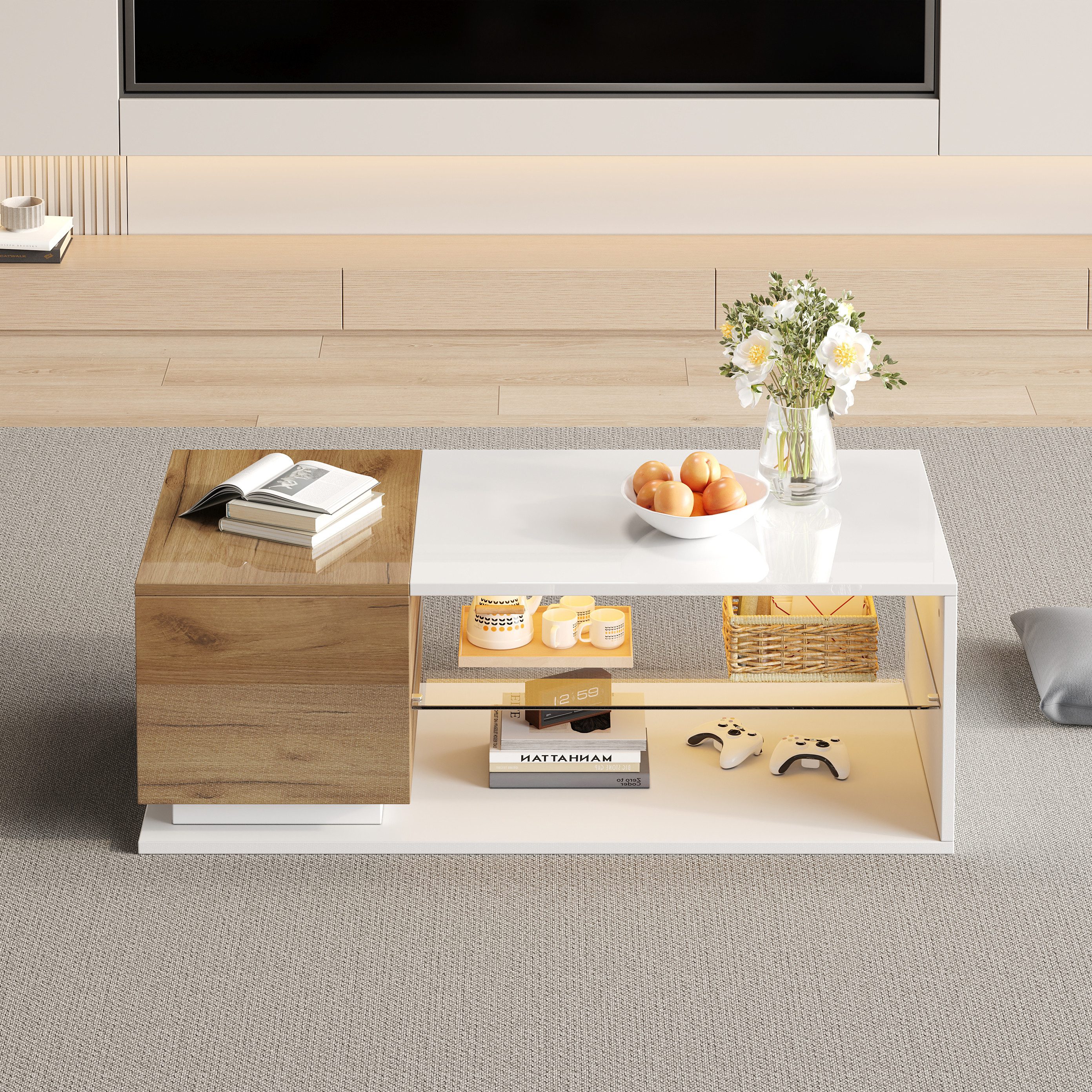 HAUSS SPOLE Couchtisch Hochglanz Couchtisch mit günstig online kaufen