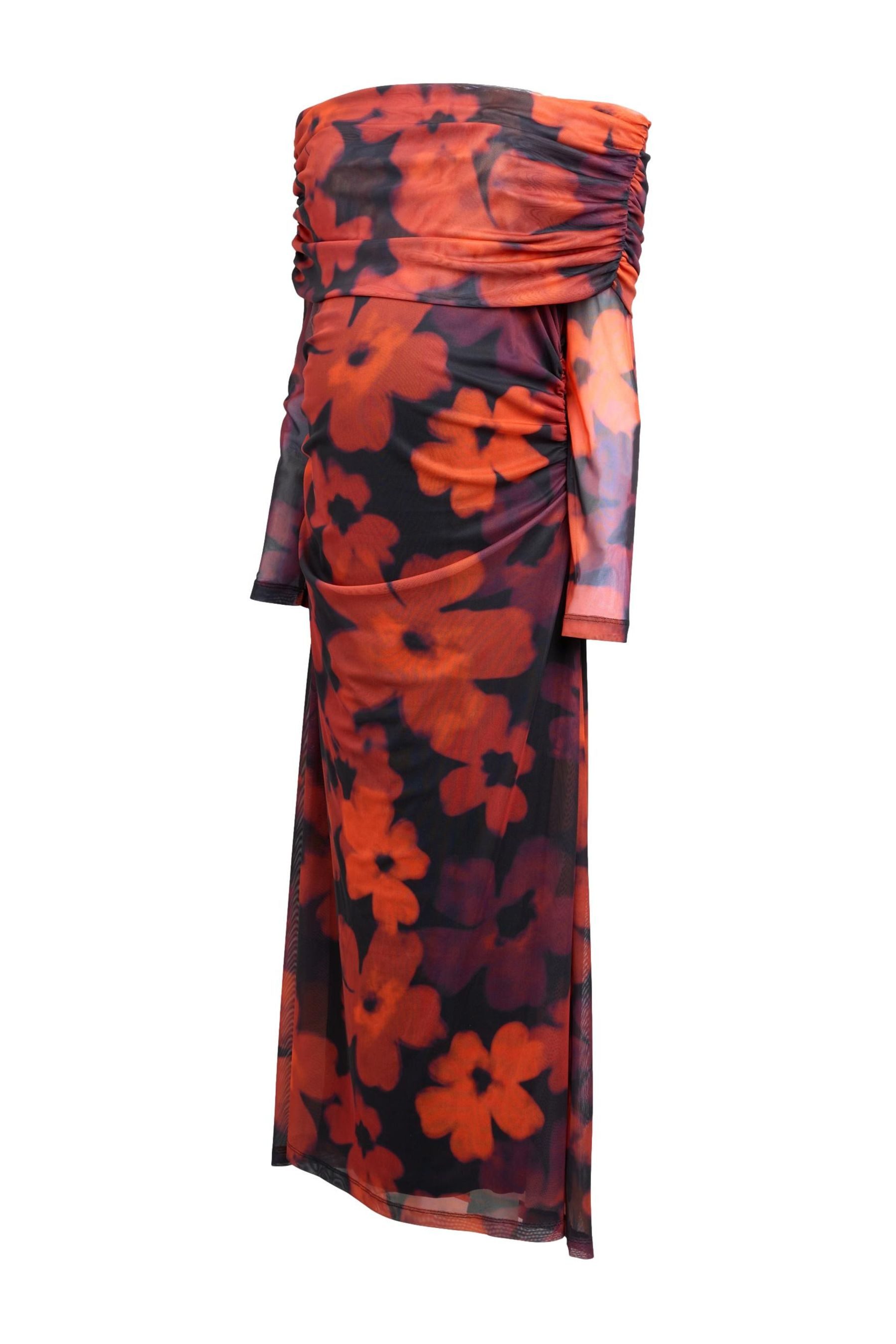 Tüllkleid Bardotkleid aus Netzstoff – Umstandsmode