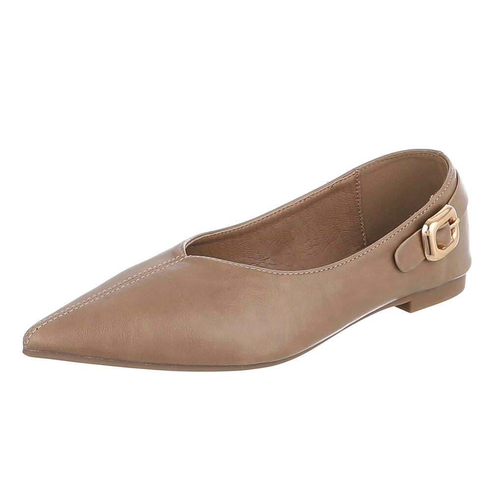Damen Ballerina mit Zierdetail und spitzer Form Pumps