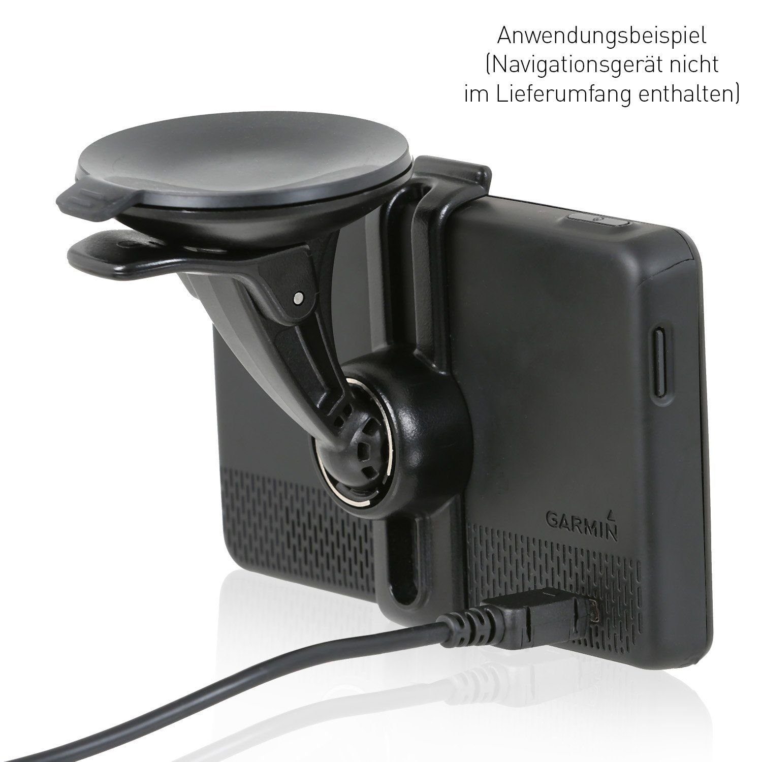 Wicked Chili miniUSB TMC charging cable for Becker 43 Z217 Z215 Z213 Z205 car adapter cigarette lighter plug to mini USB, 100 cm, with integrated TMC antenna and LED function indicator