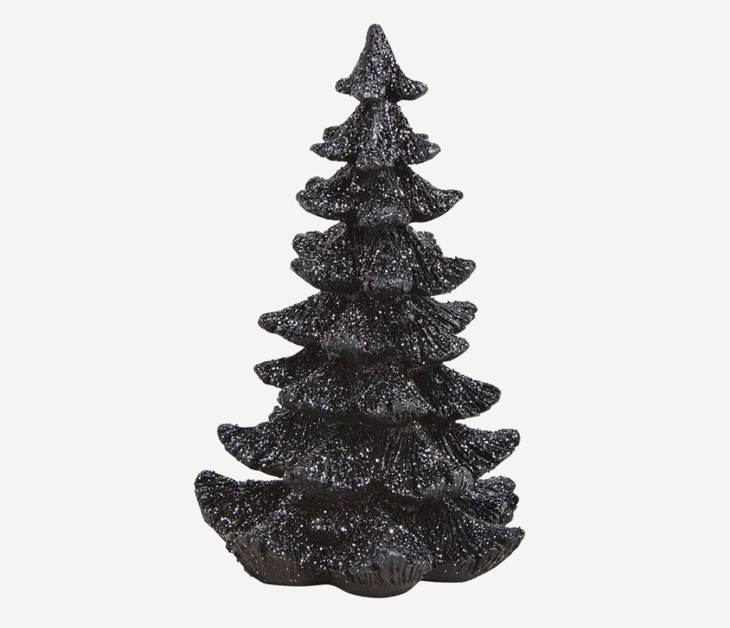 Seyila Home Dekofigur Deko Tannenbaum/Weihnachtsbaum aus Poly mit Glitter