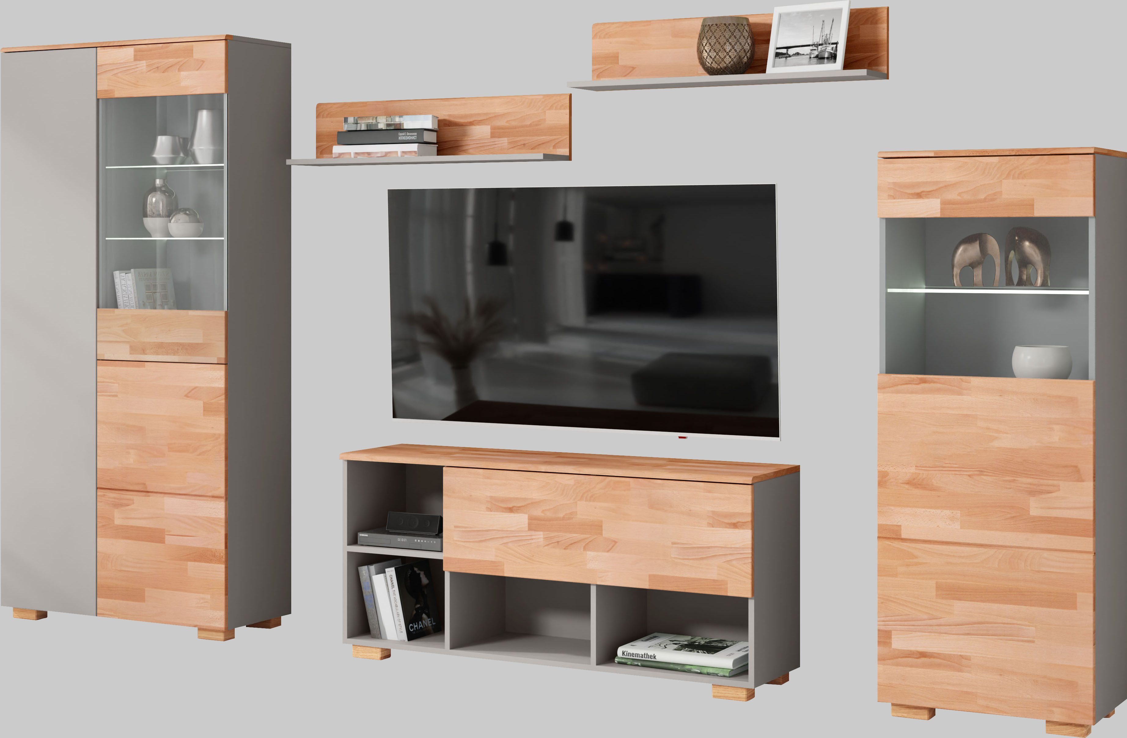 OTTO home Wohnwand, (5-St), schöne moderne Optik