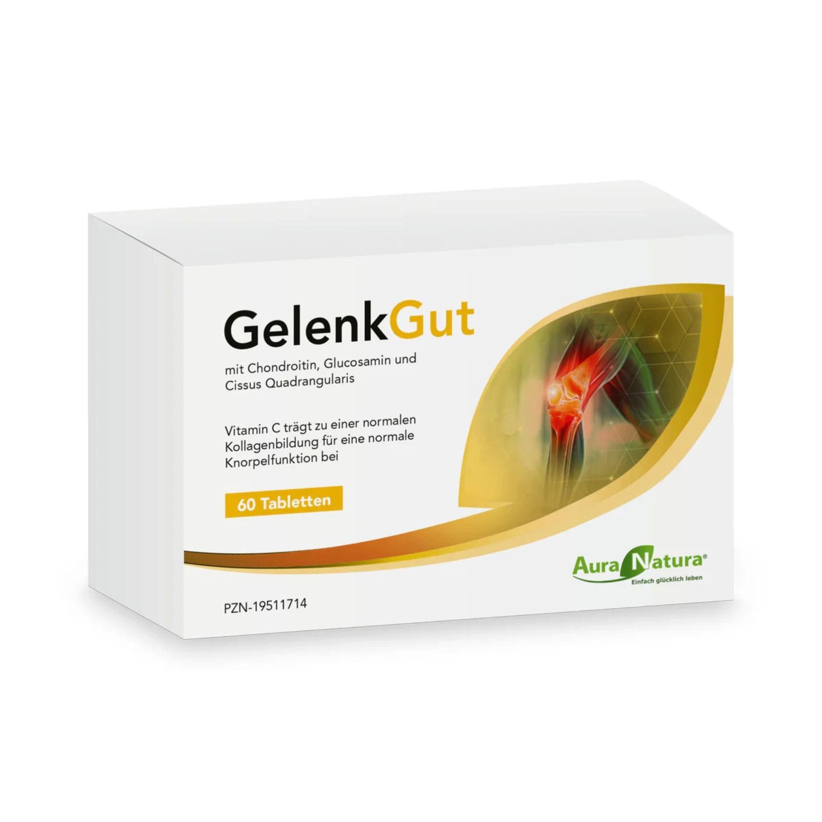 Aura Natura Aura Natura® GelenkGut – Glucosamin, Chondroitin & Vitamin C Tabletten, 1 er 60 St., Gelenktabletten