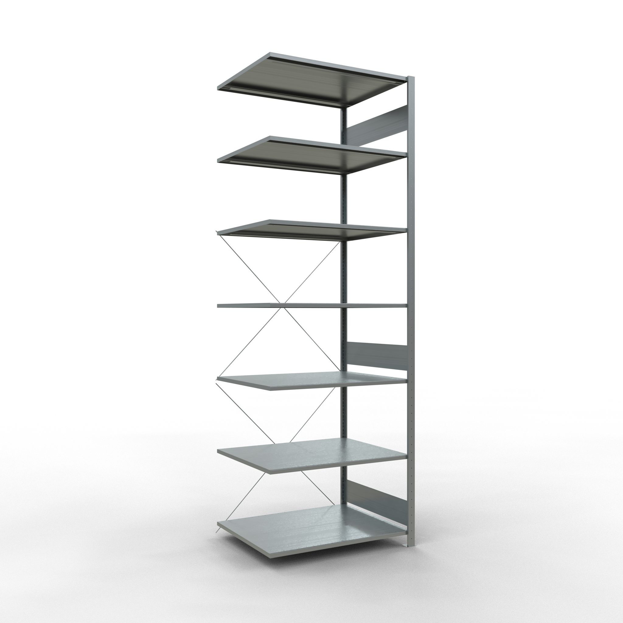 SCHULTE Lagertechnik Steckregal Anbauregal, Fachbodenregal MULTIplus150, 3000 x 1000 x 800 mm