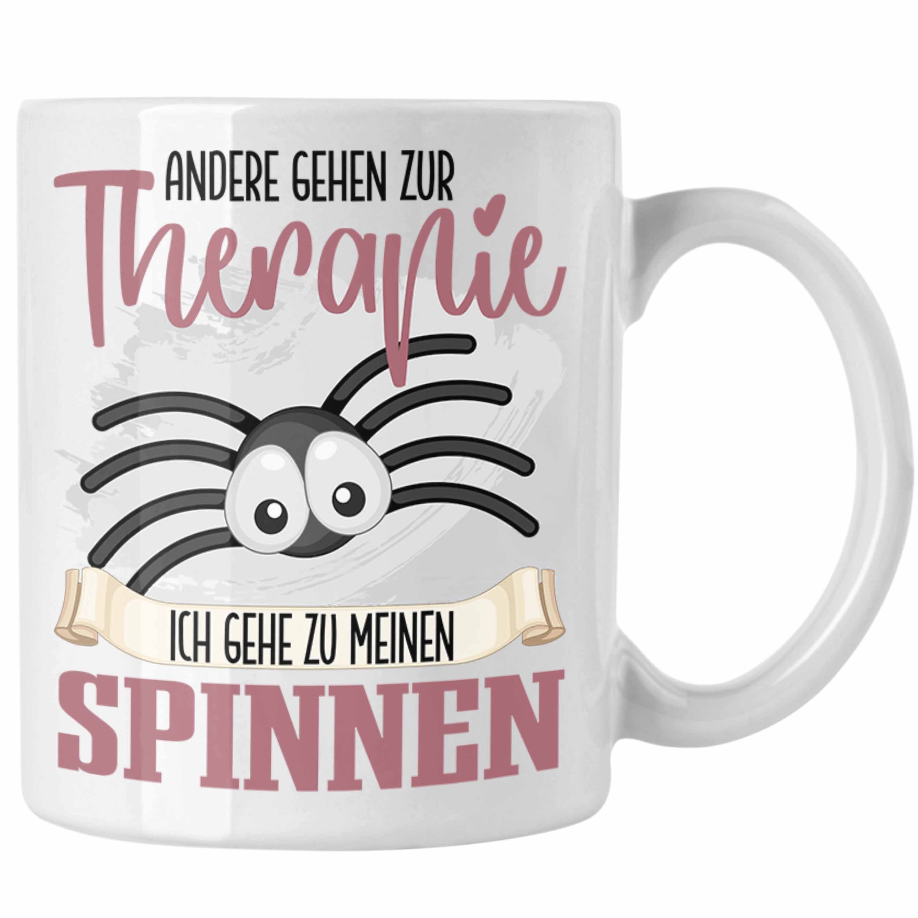Trendation Tasse Spinnen Geschenkidee Besitzer Li Spinnen Spruch Weiss Lustiger Tasse Züchter