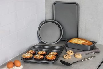 Kitchencraft Backform Backformen-Set 4-tlg Backblech beschichtet KitchenCraft KCBAKESET4PC