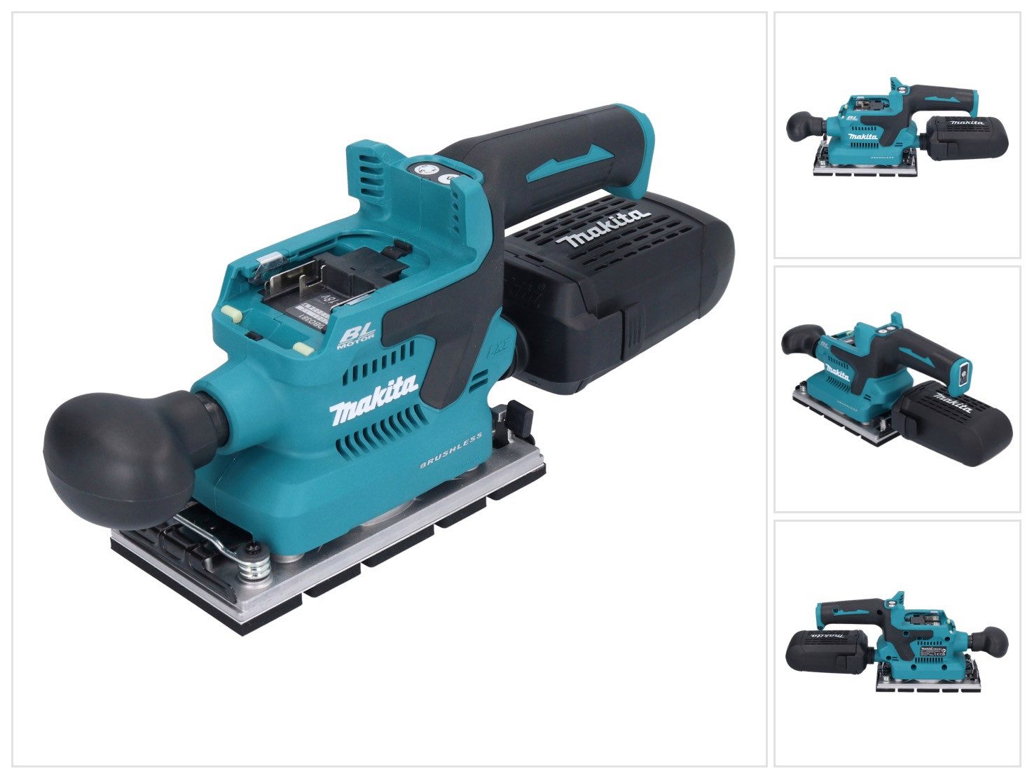 Makita Exzenterschleifer DBO 381 ZU Akku Schwingschleifer 18 V 93 x 185 mm Brushless Solo