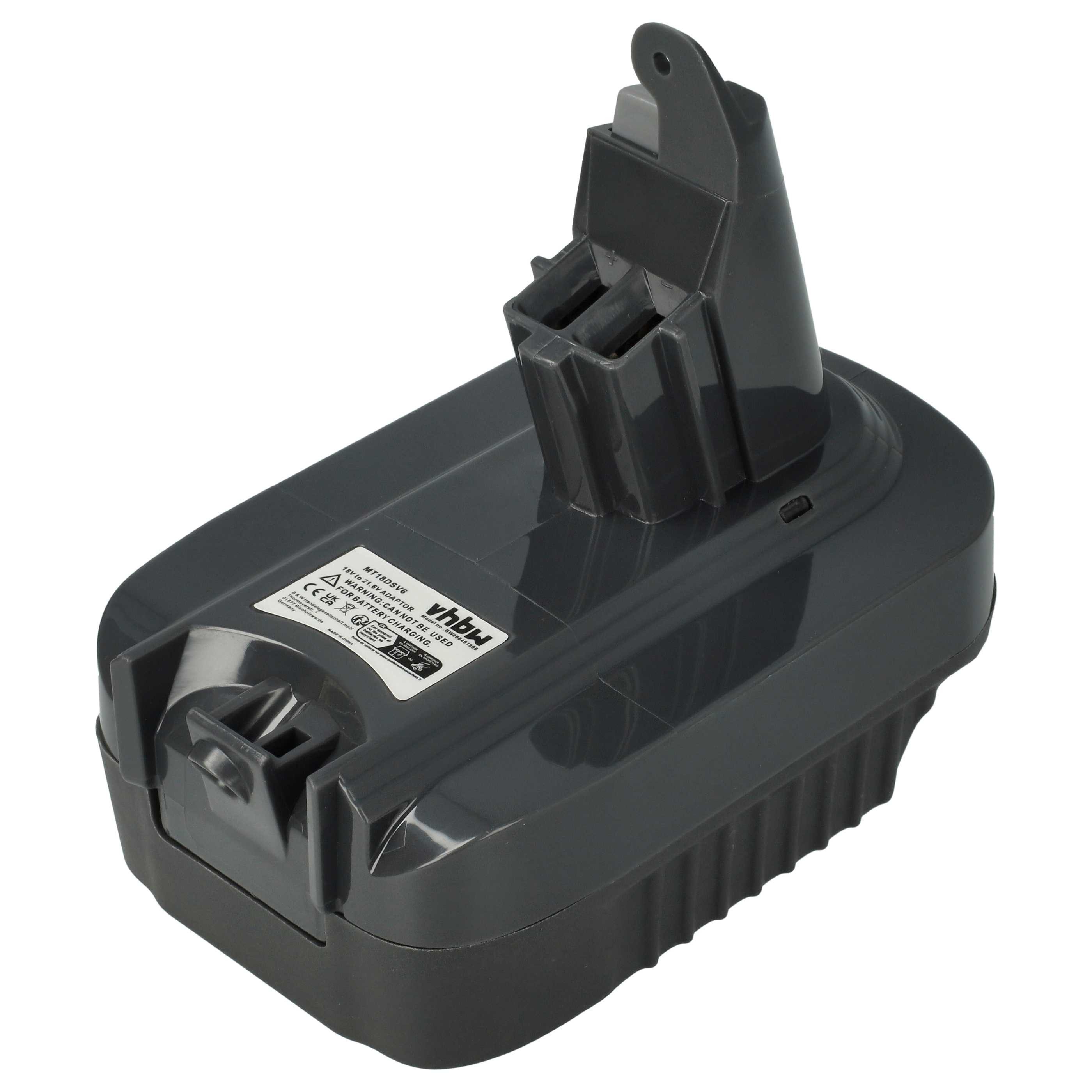 vhbw Adapter Staubsauger-Akku Adapter (1 St), Praktischer Akku-Adapter für Ihren Staubsauger, Zur Verwendung eines