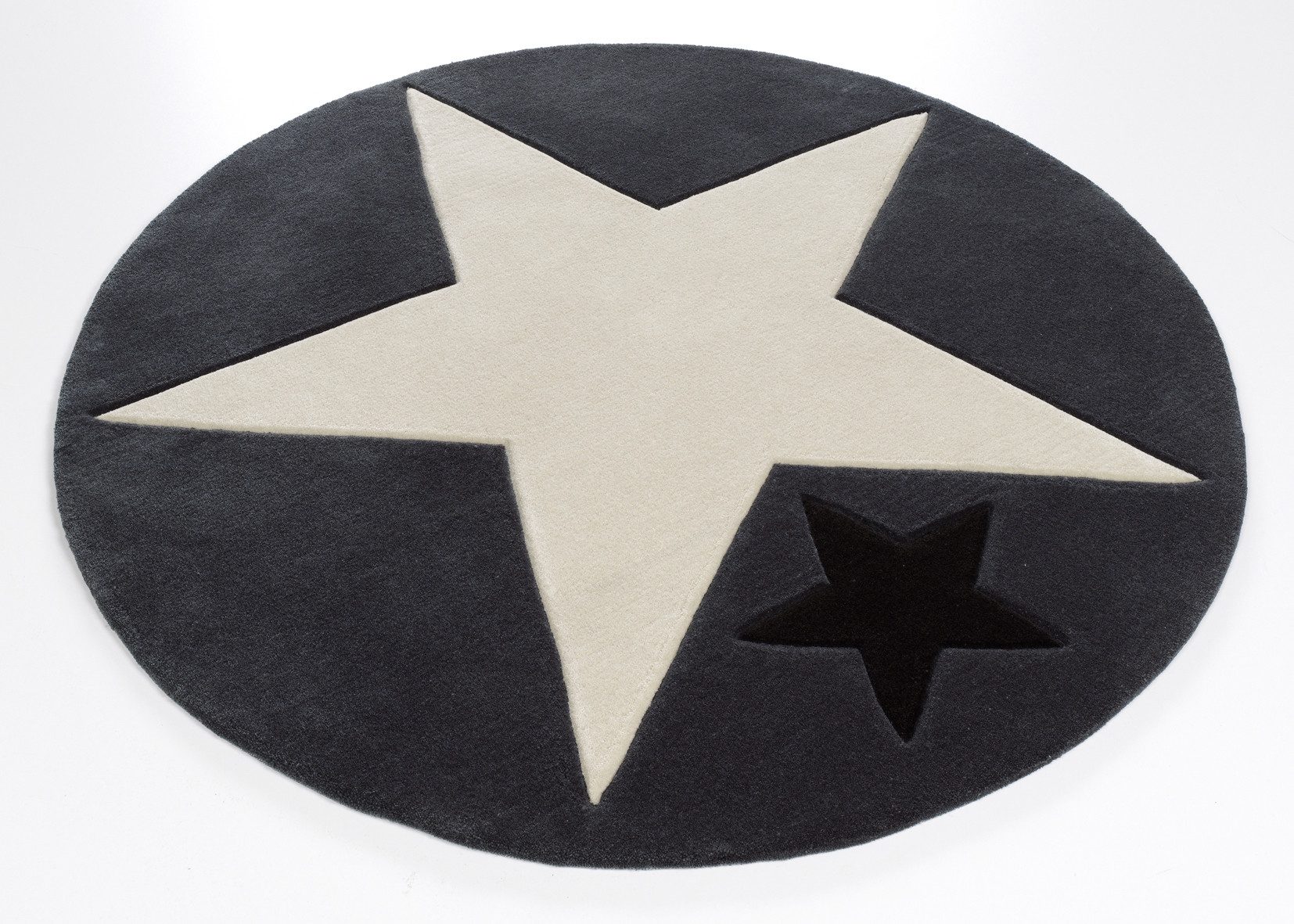 Rock STAR Baby Kinderteppich Rock Star Baby Stern rund 130cm, rund