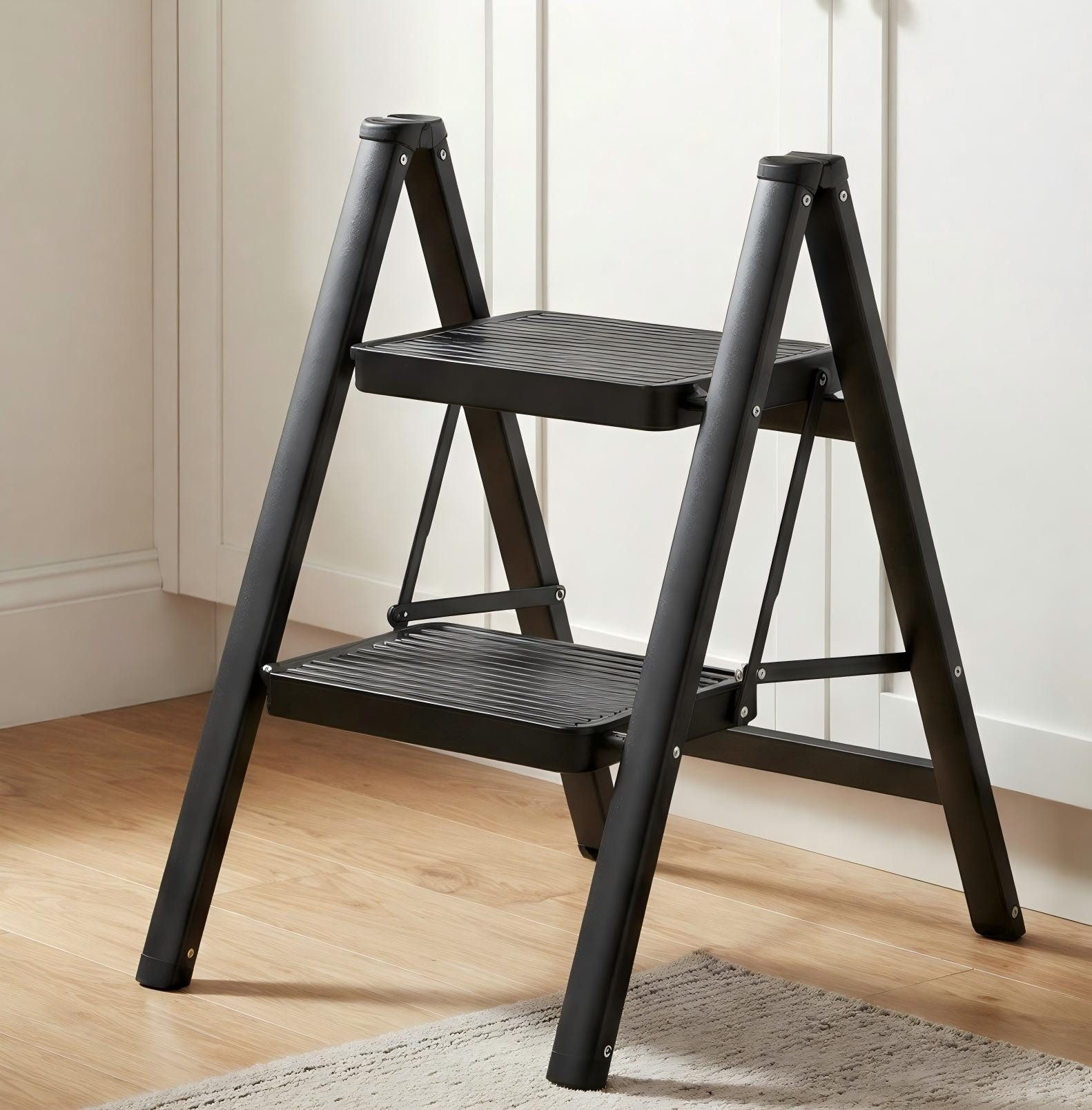 SONGMICS Trittleiter, Klappleiter 2/3 stufen, bis 150 kg belastbar