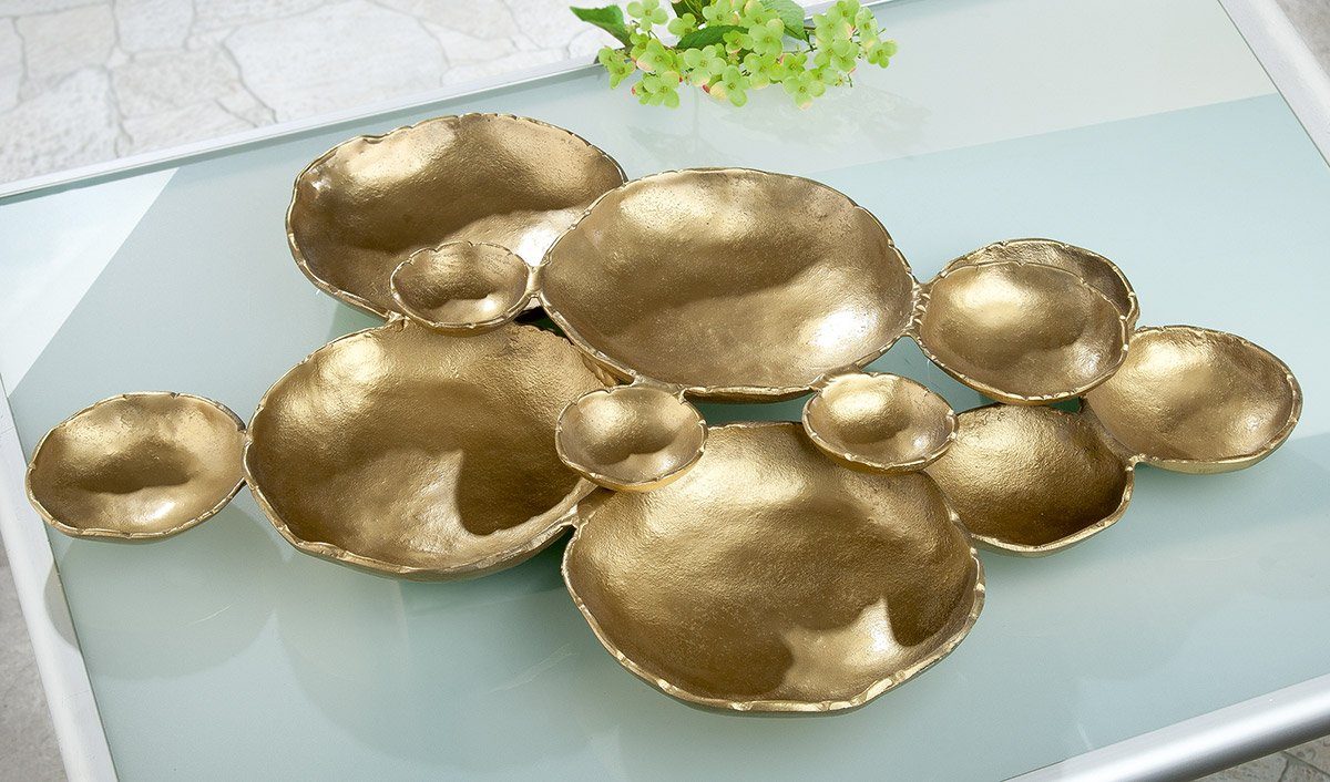 x B. Multiple 8cm Dekotablett H. gold GILDE GILDE - - Schale 75cm