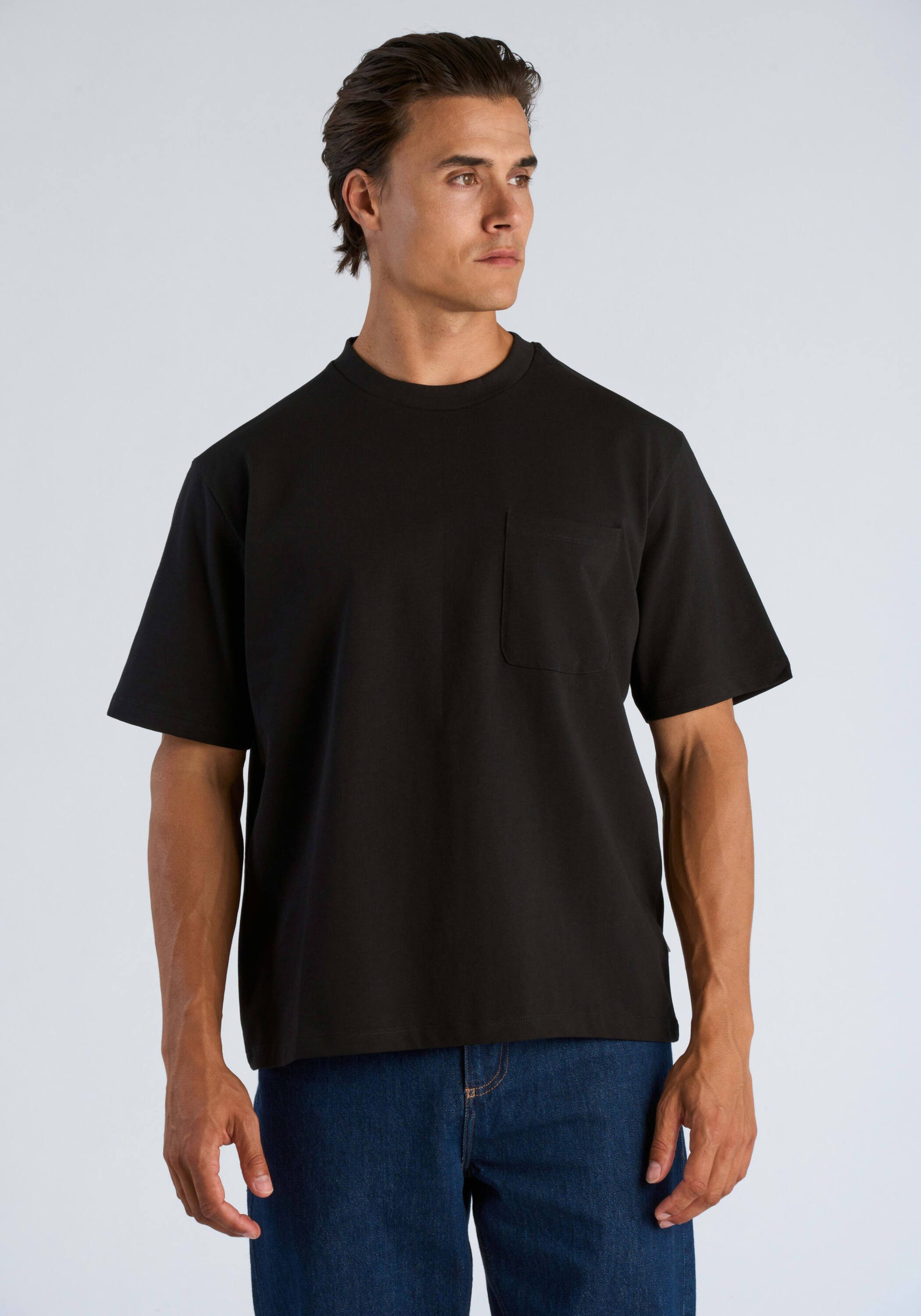 LINDBERGH Kurzarmshirt T-Shirt (Kurzarm) Oversize Fit, Cropped