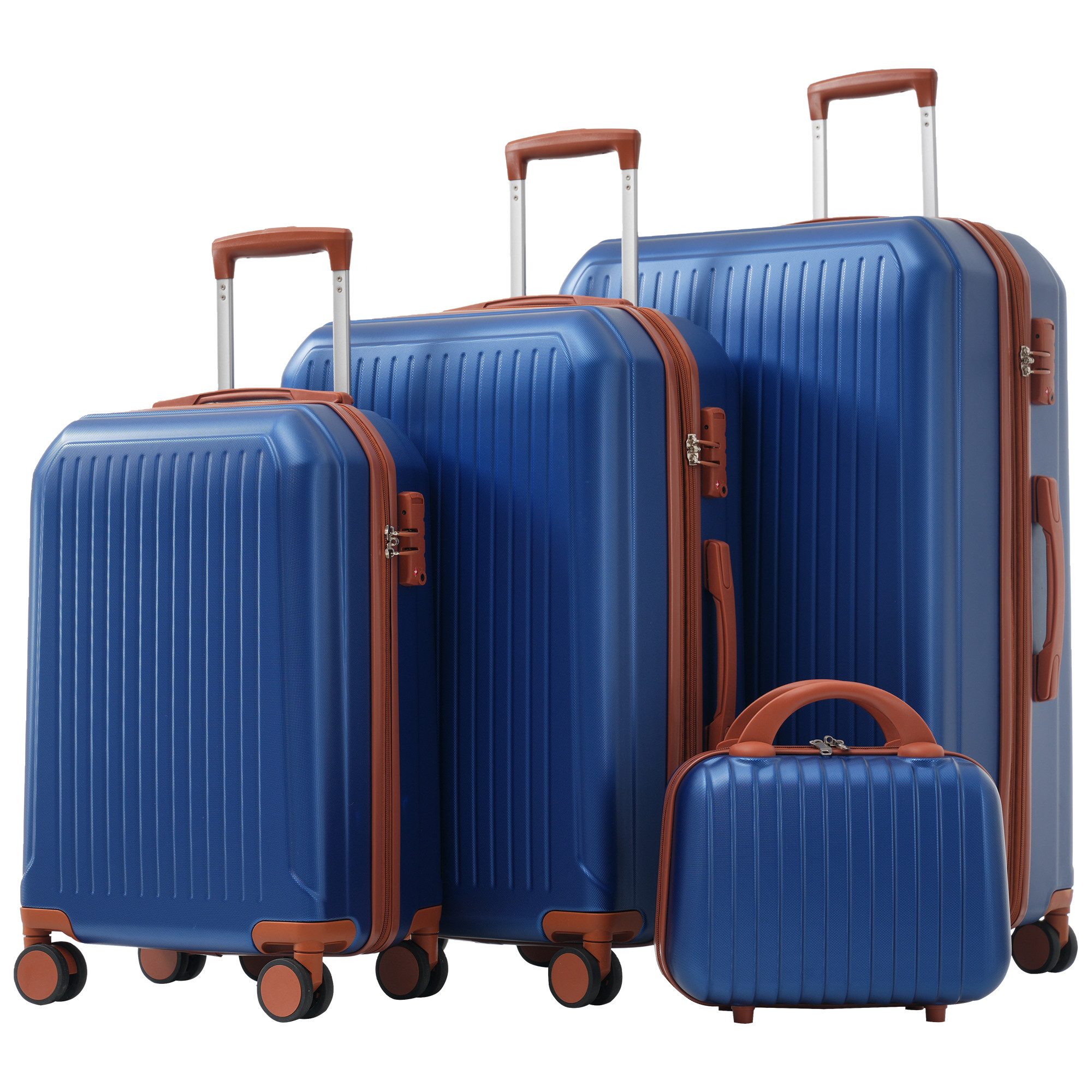 Flieks Trolleyset, 4 Rollen, (TSA-Schloss, ABS-Material, günstig online kaufen