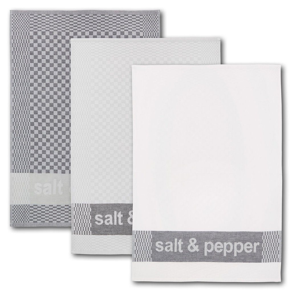 Dyckhoff Geschirrtuch Dyckhoff Geschirrtuch 3er Set 'salt & pepper' 50 x 70 cm Grau. € 8,99, (€ 8,99 pro 1 Stk).