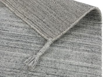 Teppich Kurzflor Alura meliert grau handgewebt D190 C005, SCHÖNER WOHNEN-Kollektion, rechteckig, Höhe: 8 mm
